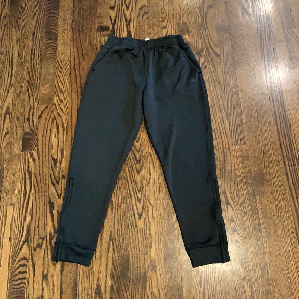 Adidas Mens M grey joggers w ankle zippers